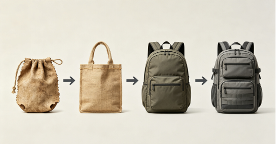 The evolution of backpacks from tools to systems