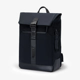 Nayo Smart Herman Pro Half Roll Top Backpack black front view