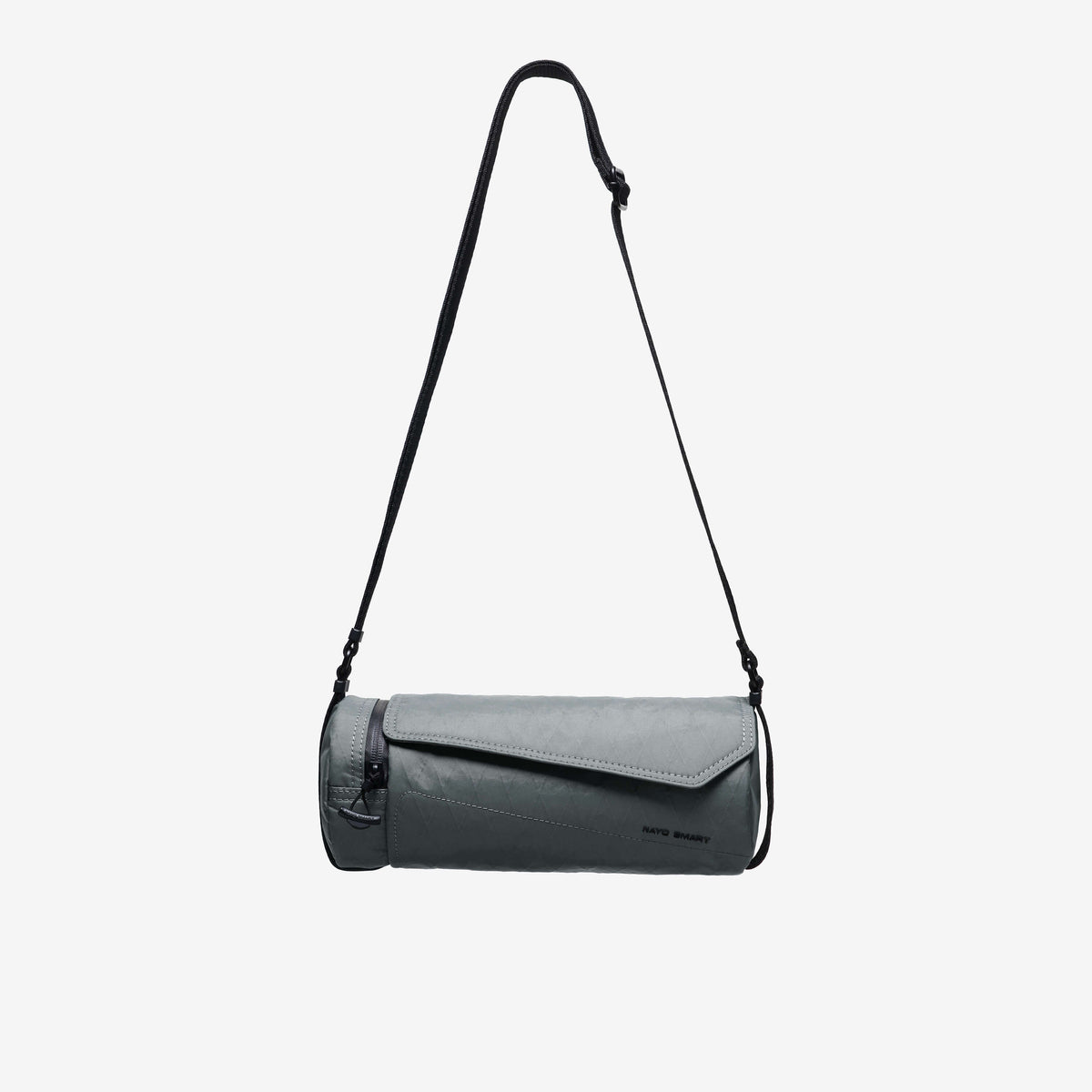 Nayo Smart Urban UL5 Cylinder Sling Bag Graphite, full product view with adjustable shoulder strap