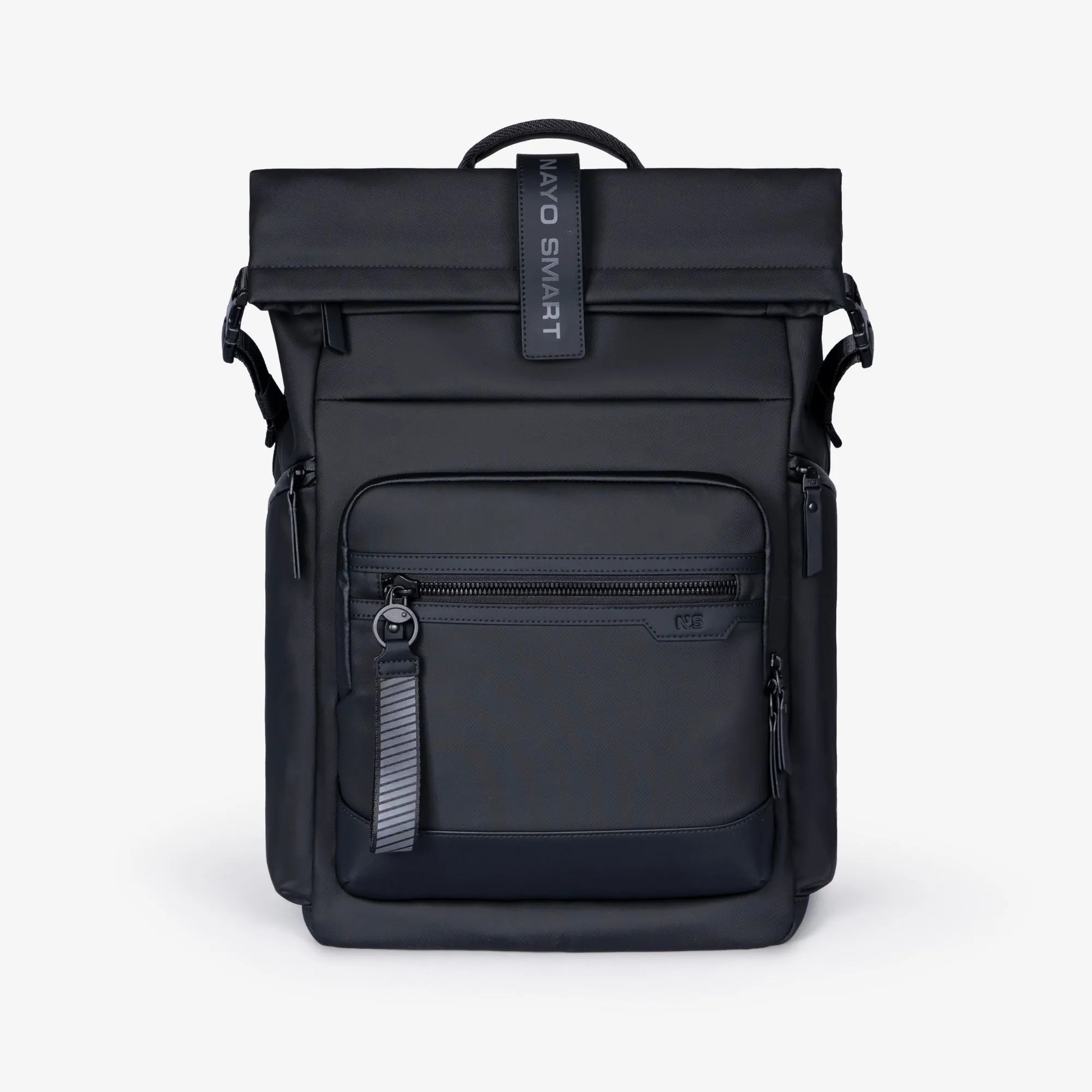 adjustable travel backpack Arrive Travel Roll-top Backpack Black