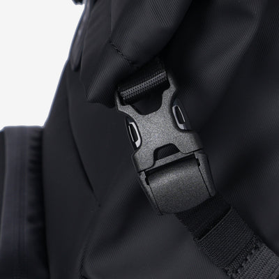 asos smart backpack in faux leather with roll top Arrive Travel Roll-top Backpack Black