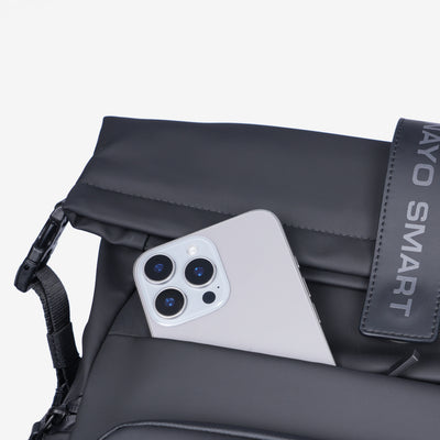 backpack travel bag top Arrive Travel Roll-top Backpack Black