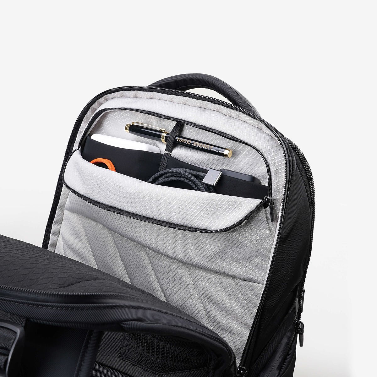 Nayo Smart Almighty A1 travel backpack inner laptop compartment and multi‑functional organizer pockets