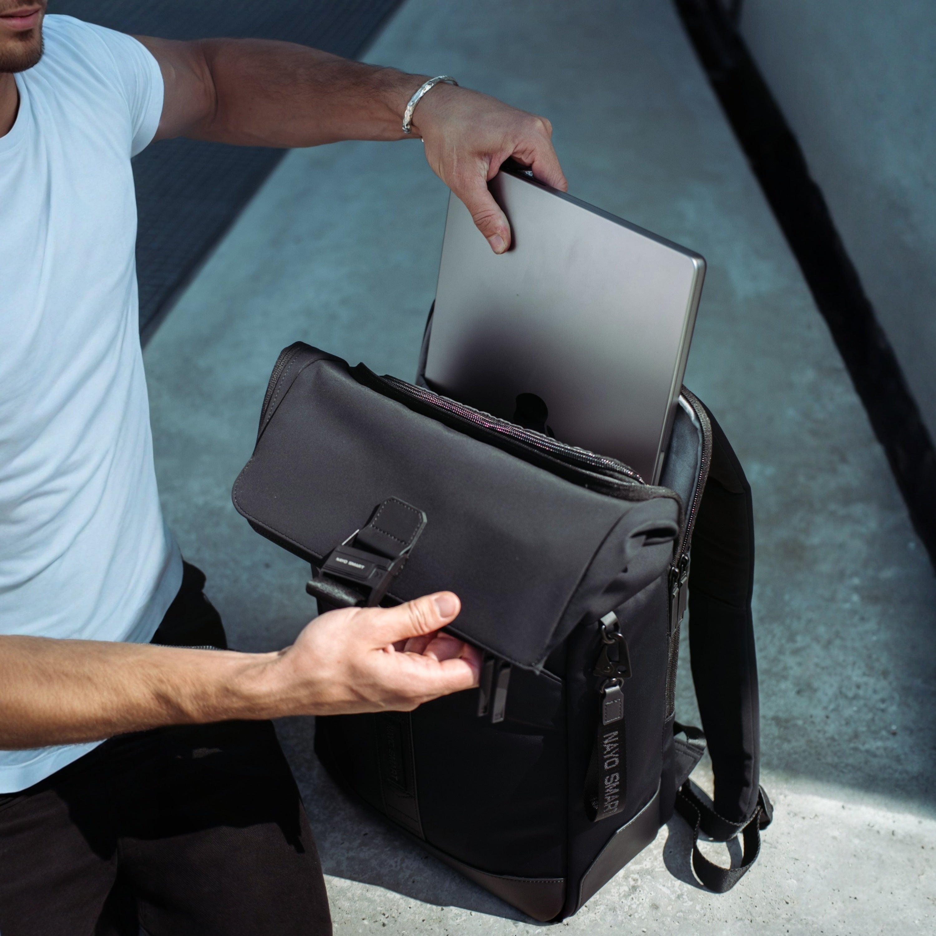 Nayo Smart® Herman Pro Half-Roll Top Travel Backpack