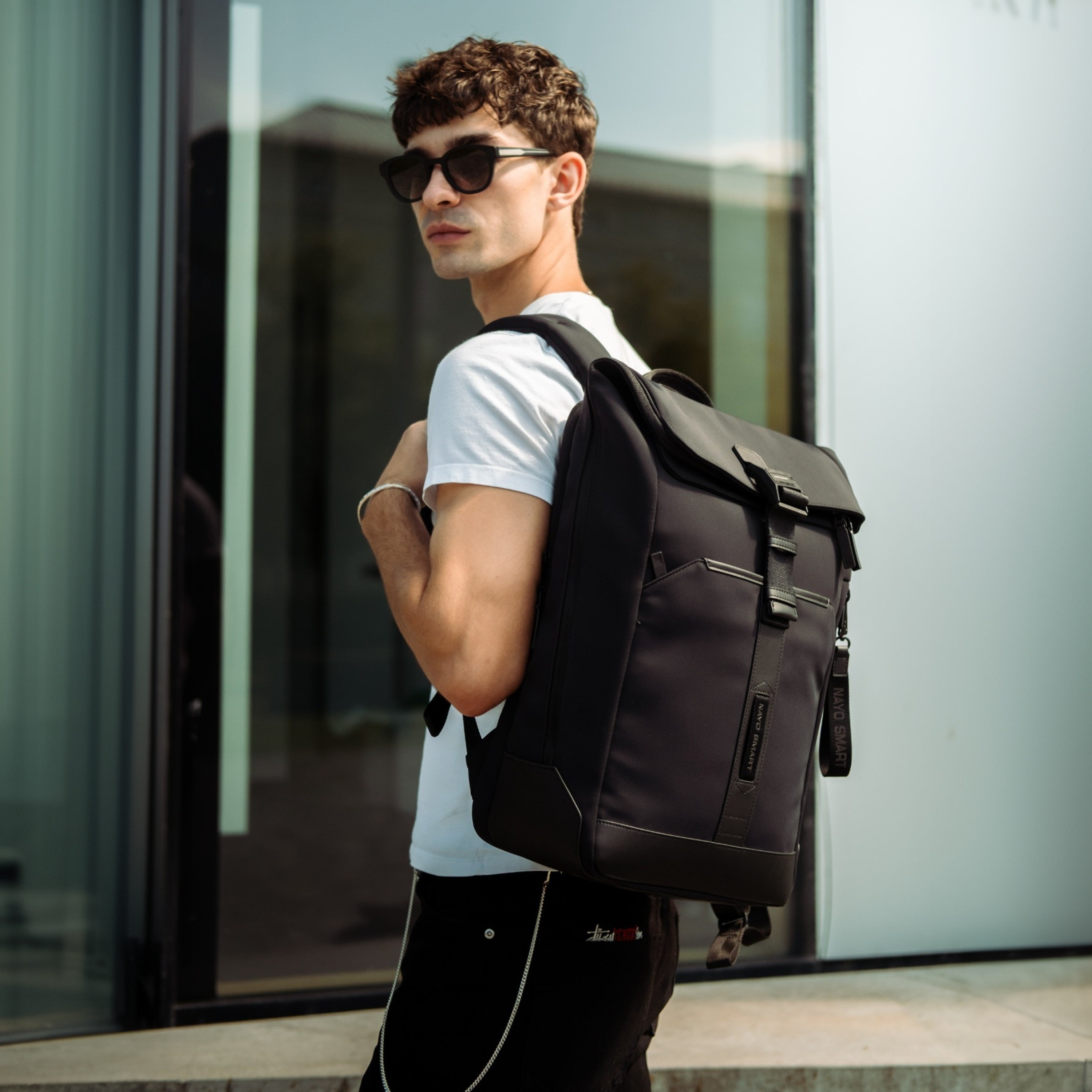 Nayo Smart® Herman Pro Half-Roll Top Travel Backpack