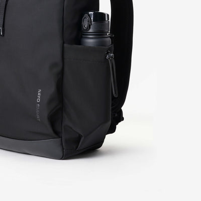 NayoSmart Urban U9 Roll-top Backpack with elastic side pocket for a water bottle