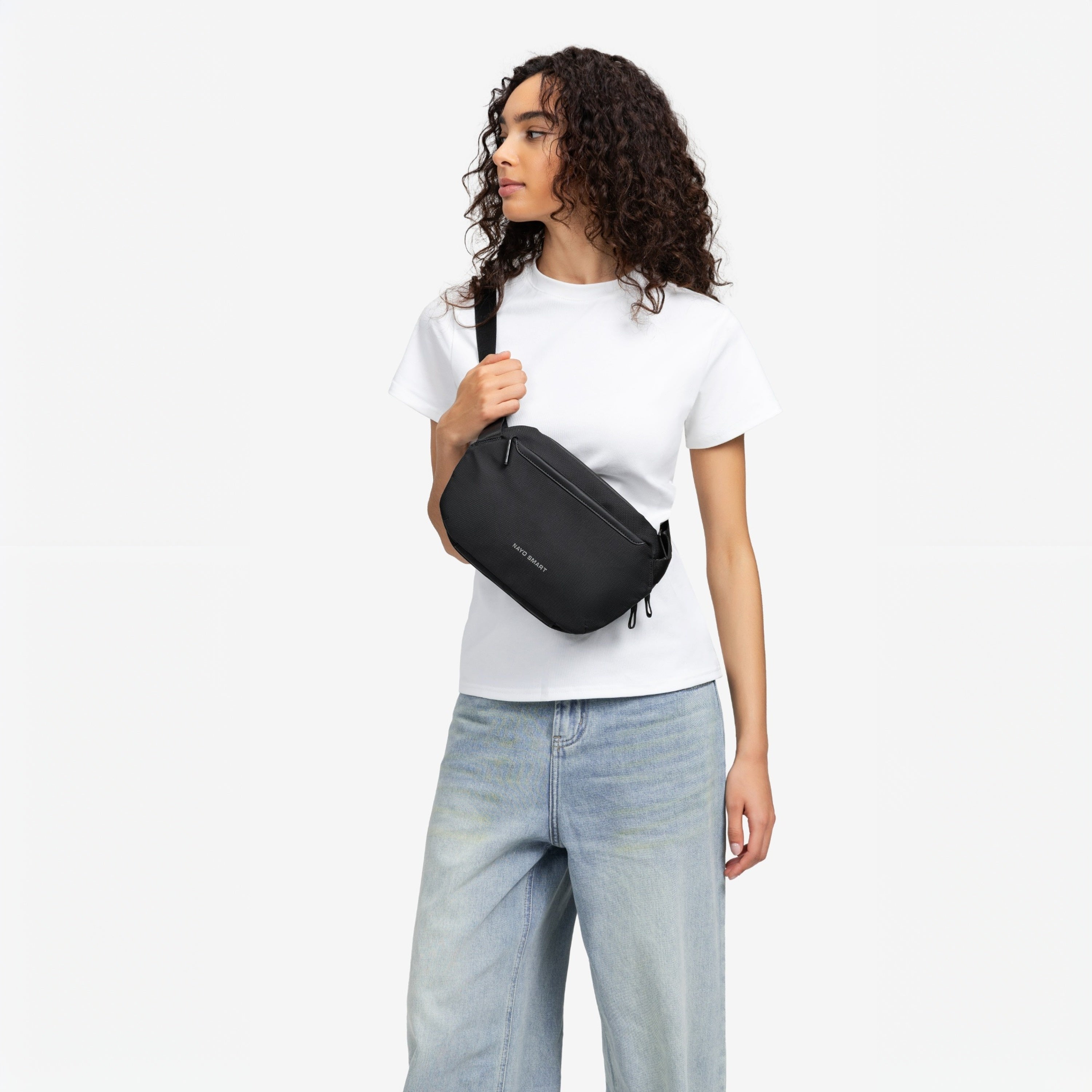 Nayo Smart Urban UL2 Sling Bag Black | Lightweight Waterproof