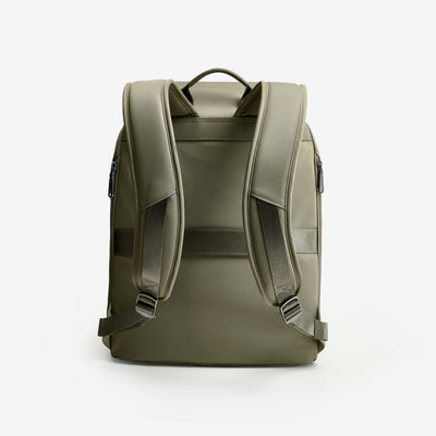 nayo smart urban u7 backpack olive green back view