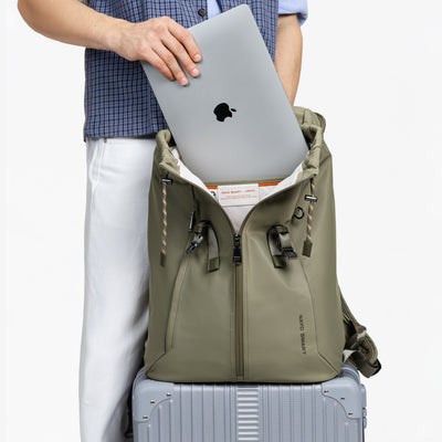 nayo smart urban u7 backpack olive green large capacity storage