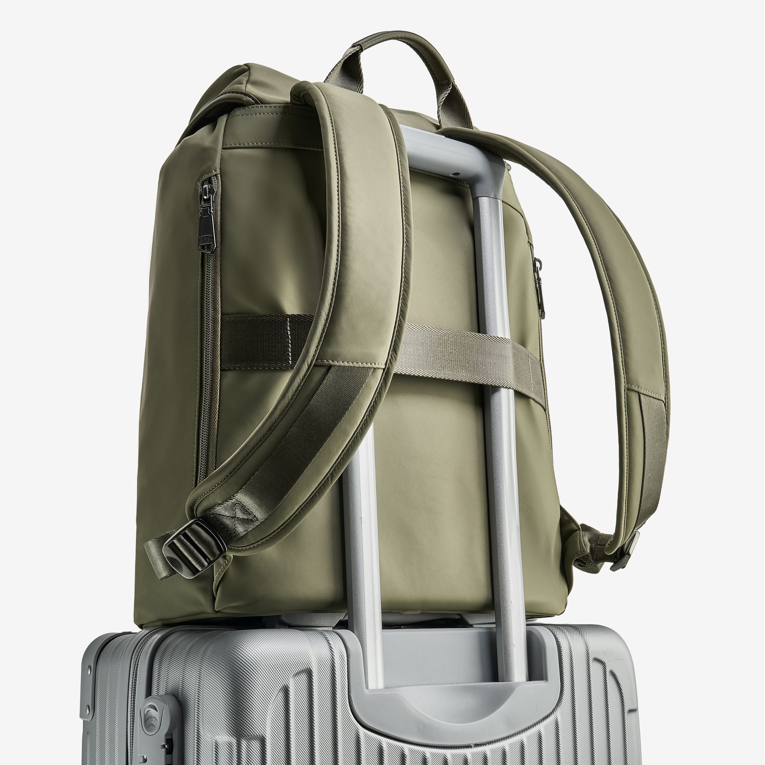 nayo smart urban u7 backpack olive green travel scene