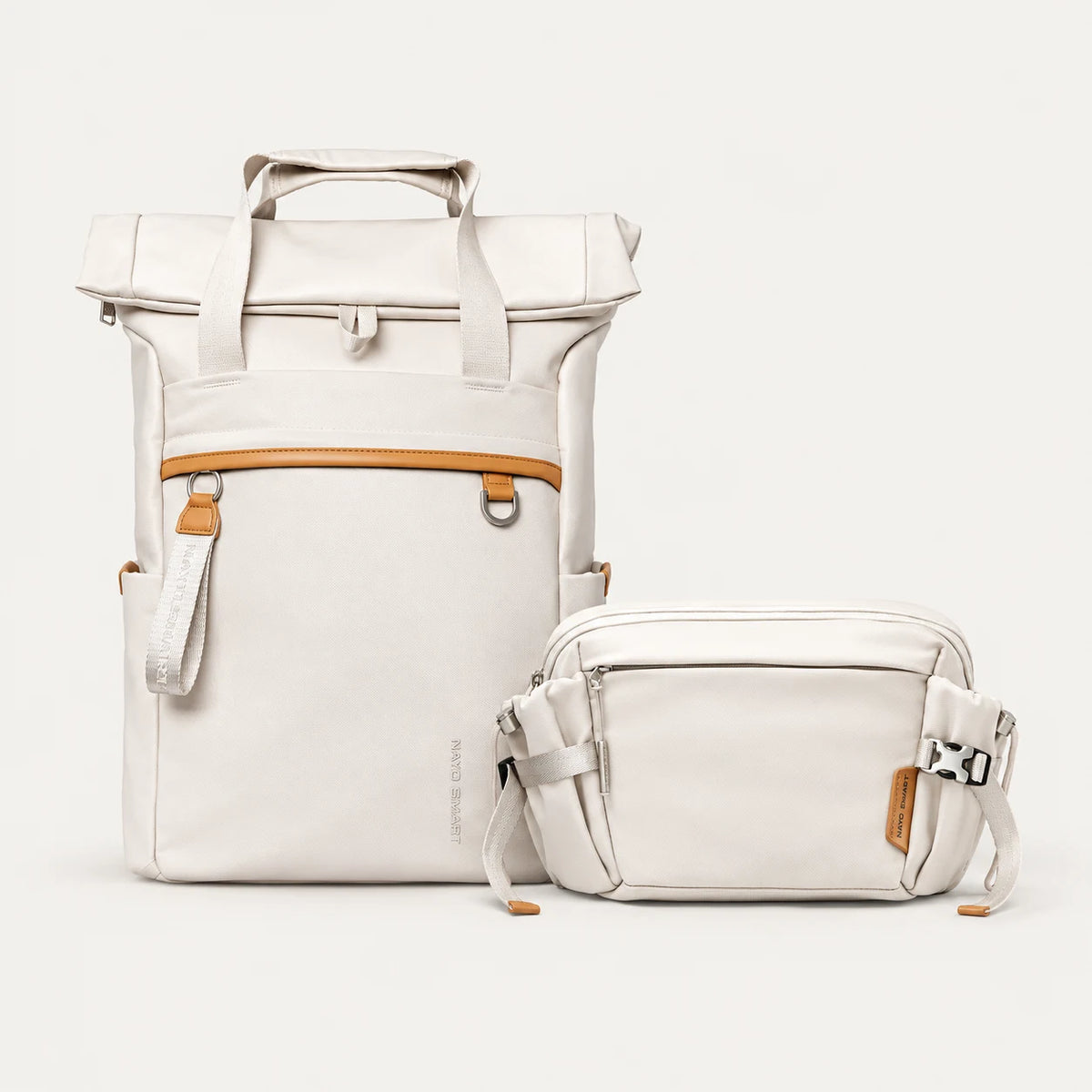 U6 + UL1 City Set — matching off-white backpack and sling