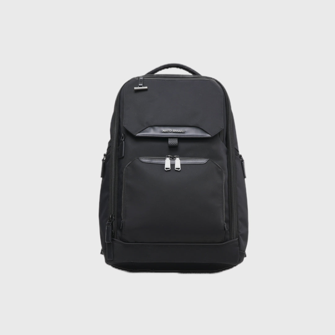 Nayo Smart Almighty A1 backpack stop‑motion video cover demonstrating business travel functional features