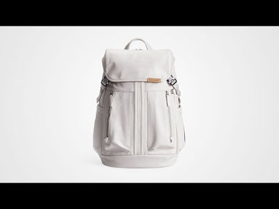 all white leather backpack Urban U5 Backpack-White