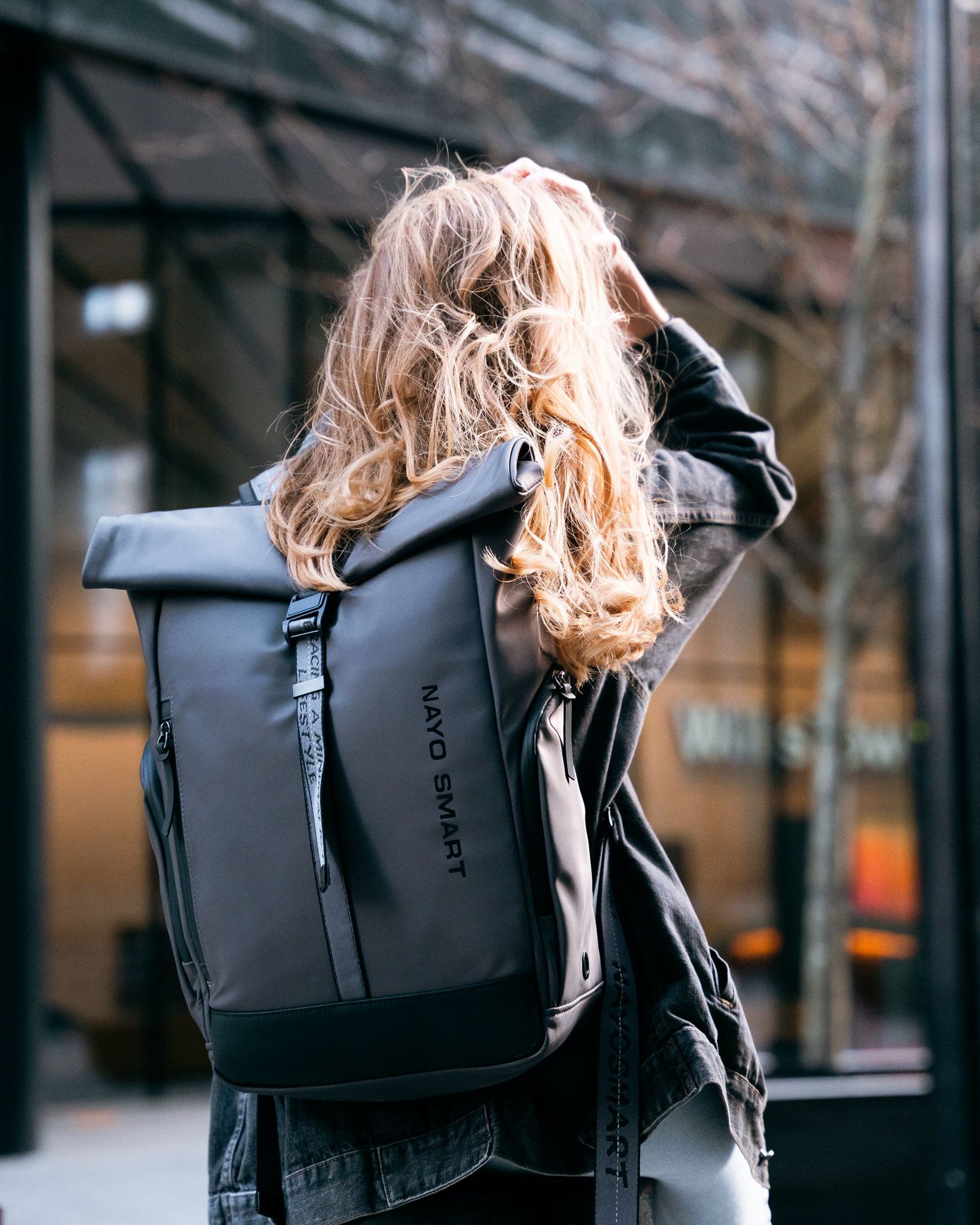 Vermomd verlichten Compatibel met Nayo Urban Roll-top Backpack – Nayo Smart